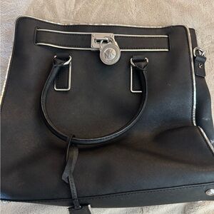 Michael Kors Black Tote with Silver Hardware